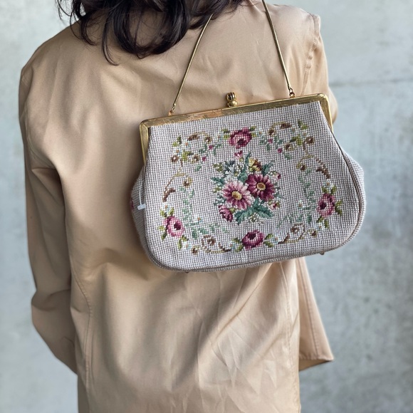 Vintage Needlepoint Purse - Picture 3 of 11
